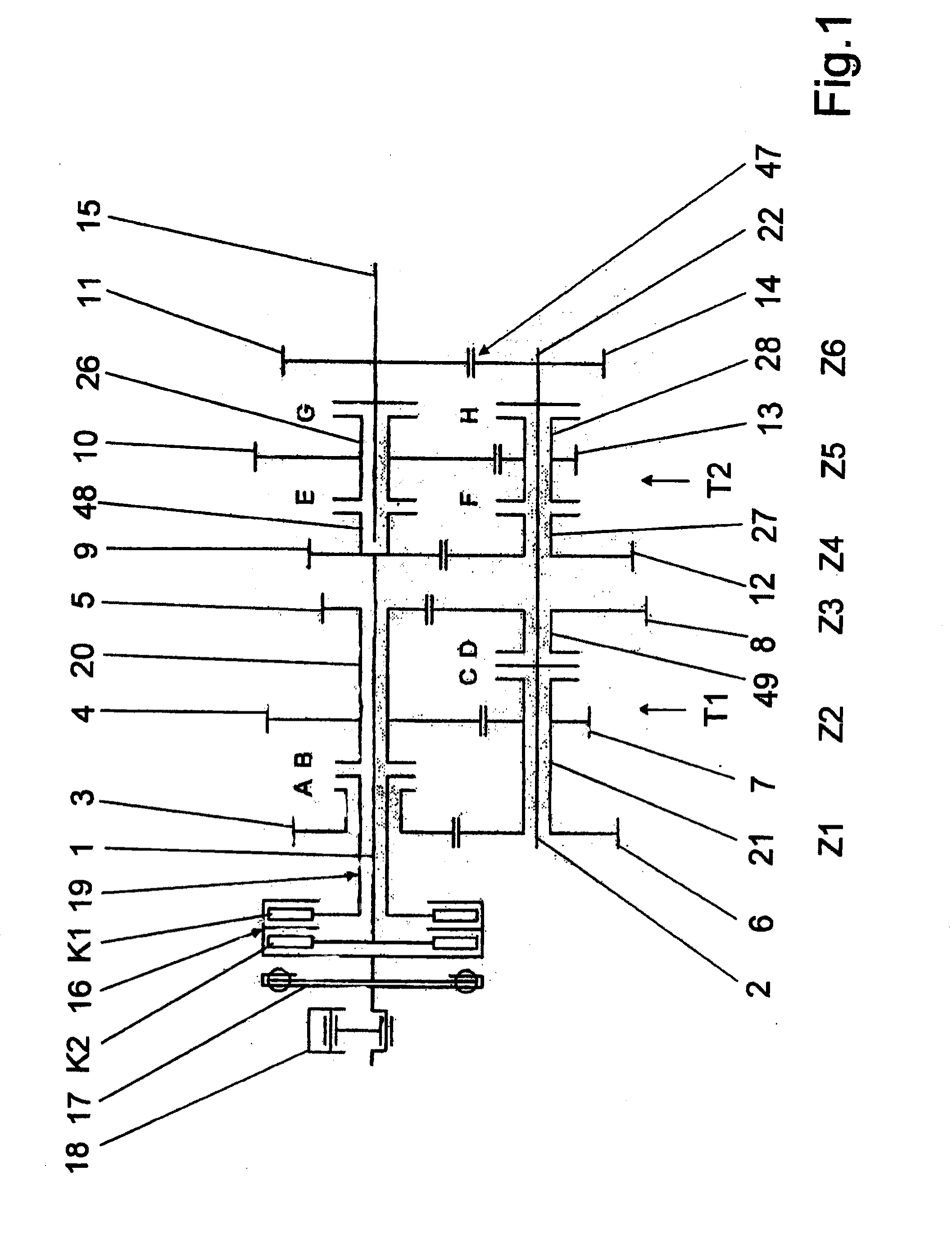 Double clutch winding transmission