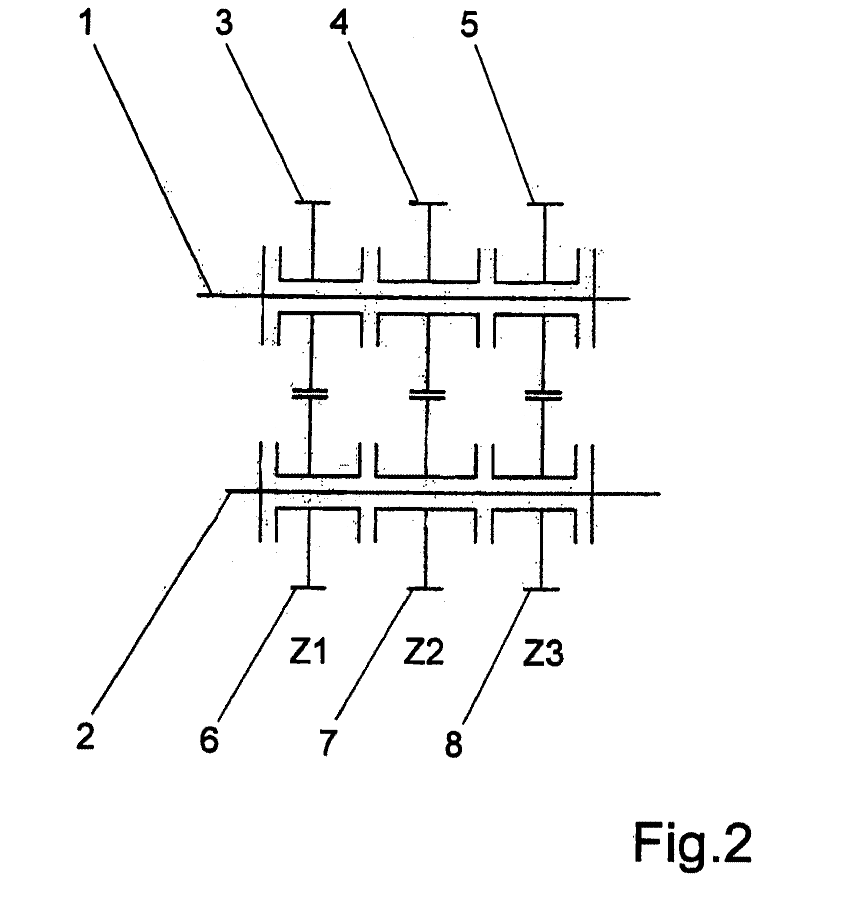 Double clutch winding transmission