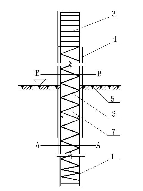 Concrete-filled steel tubular high-pile tower footing structure of tower crane and construction method thereof