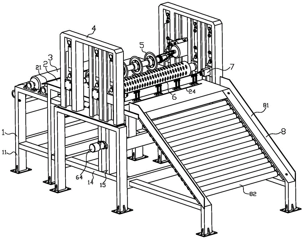 Cutting device for making mining support strips by using waste conveyor belts