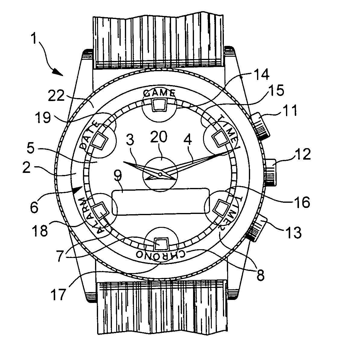 Electronic timepiece including a game mode