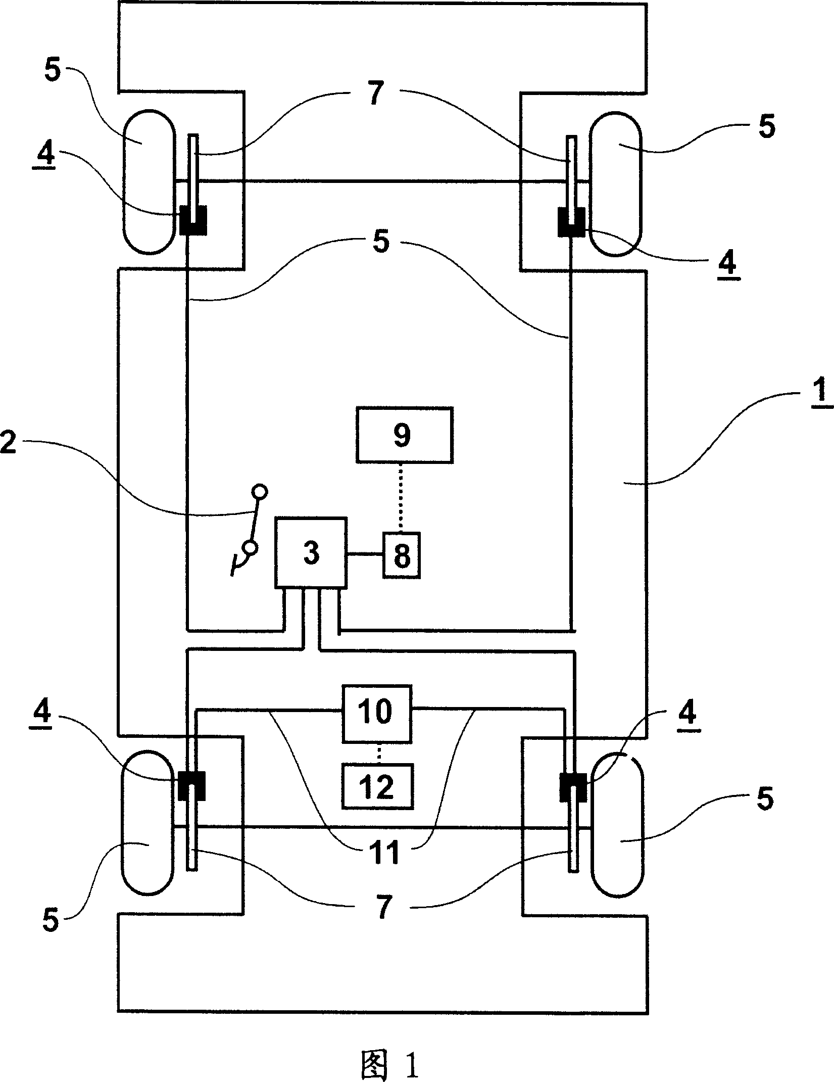Brake device for a vehicle with an electric parking brake system and corresponding control method