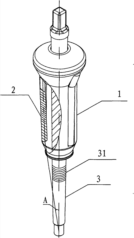 Inclined expanding bead threaded tube expander
