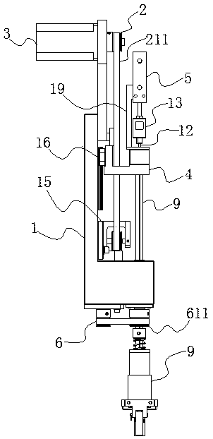 A medium-sized electronic component sticking and inserting operation head and its sticking and inserting method