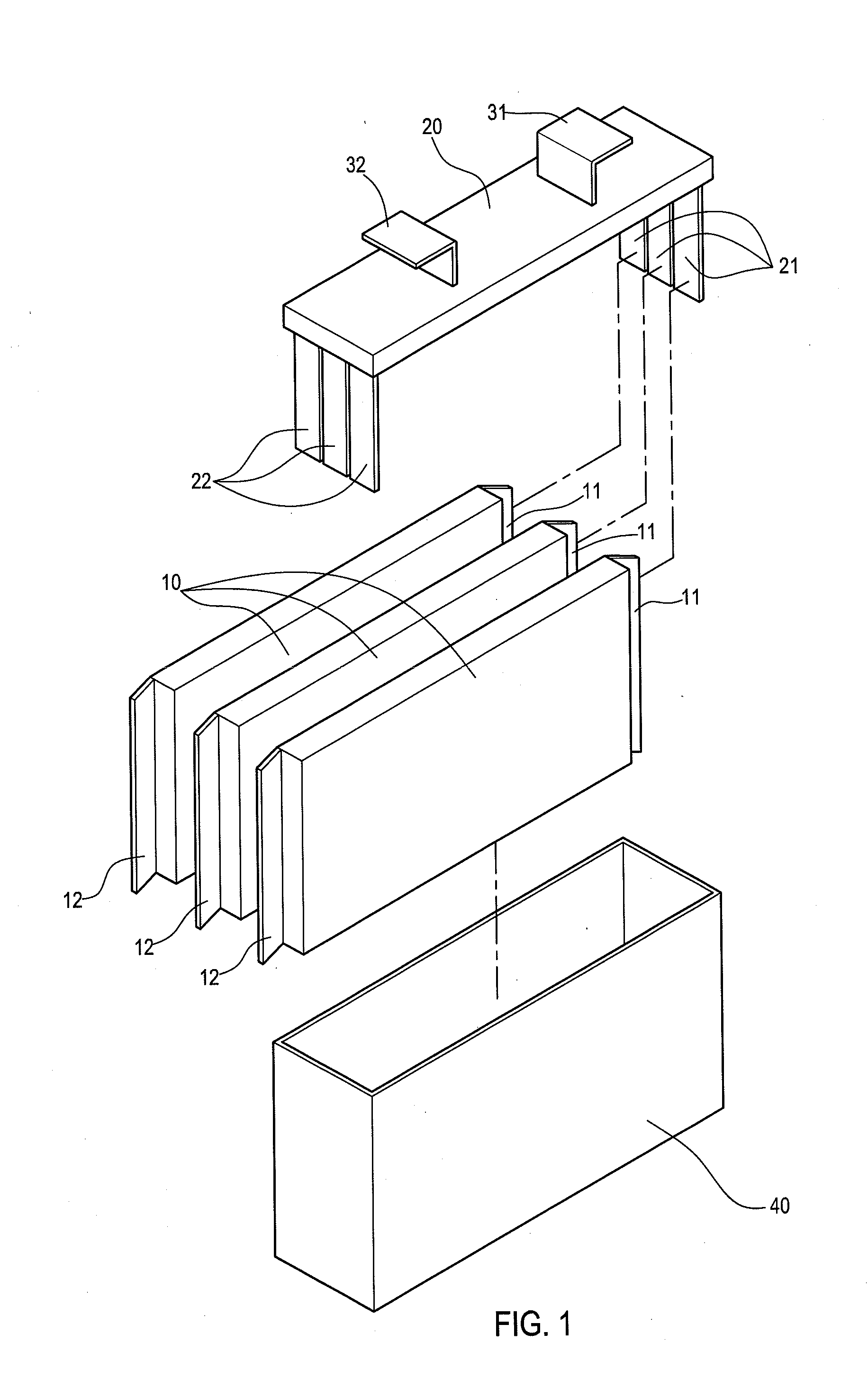 Conductive connection structure for secondary batteries