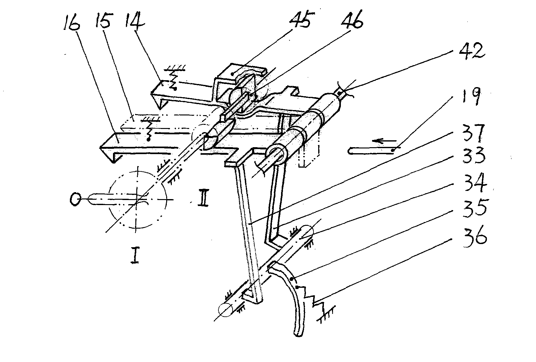Automatic weapon with rotary double chambers