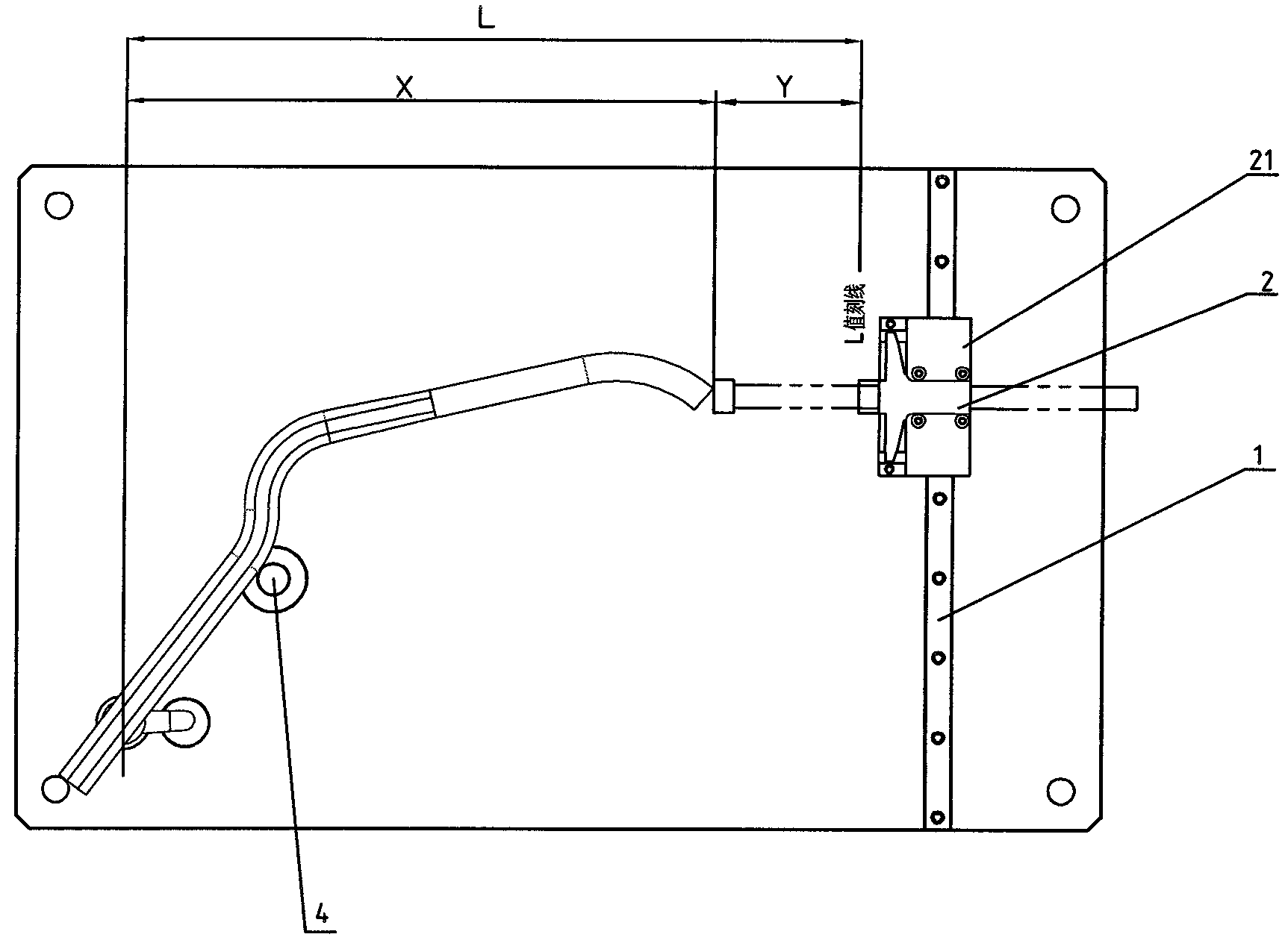 Equipment and method for measuring brake lever