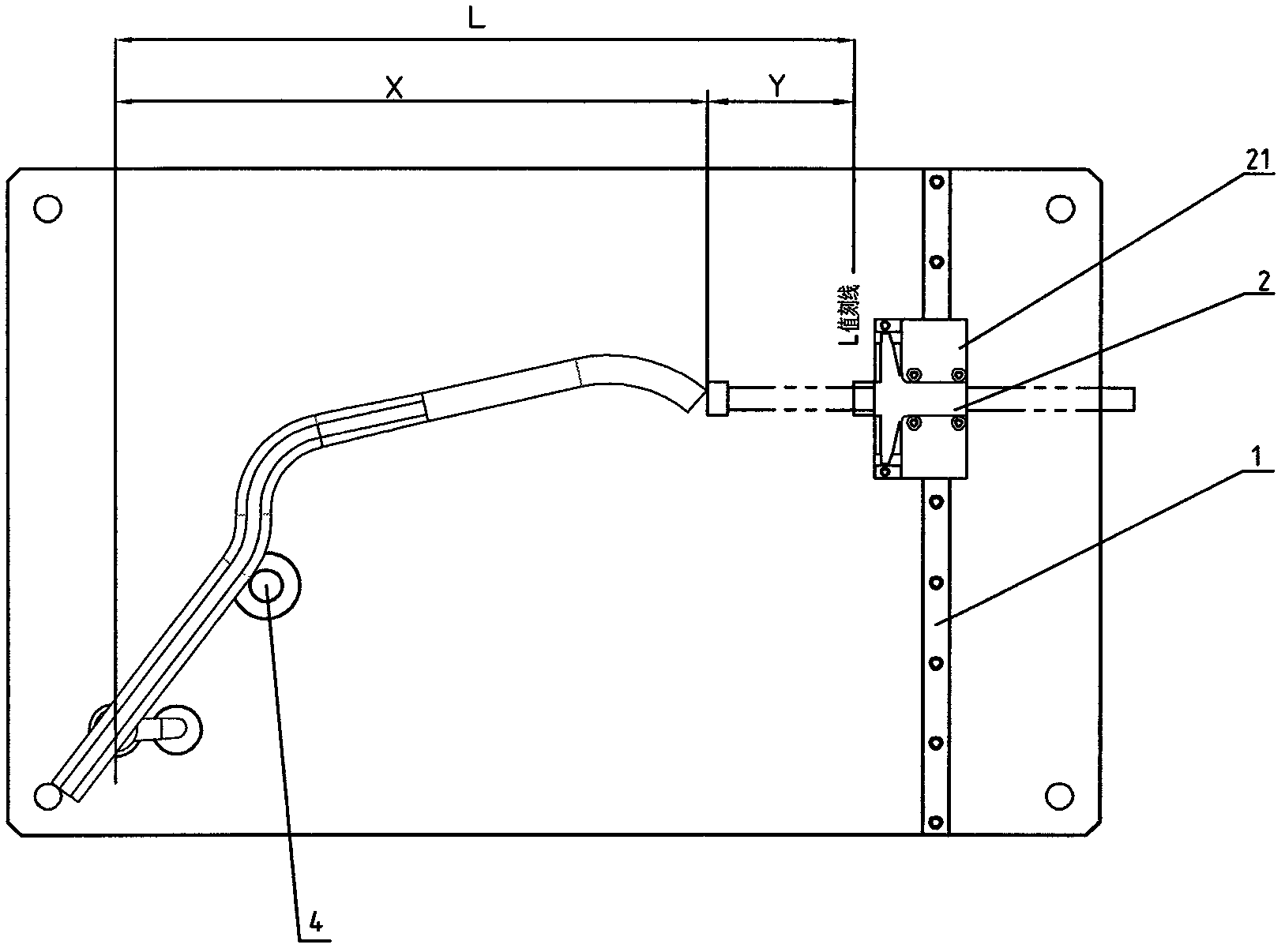Equipment and method for measuring brake lever