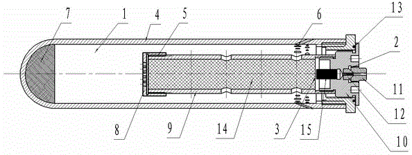 Non-pressure-storage type low-temperature gas generator for powder spraying fire extinguisher