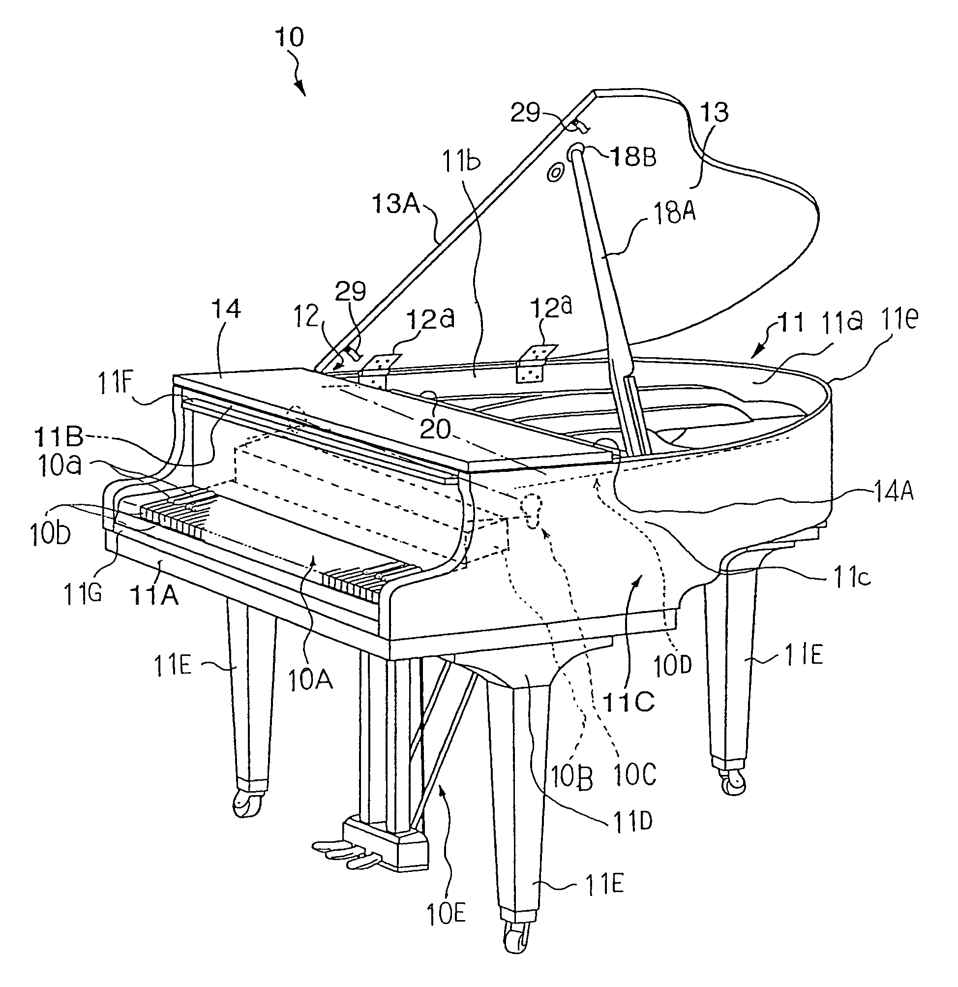 Keyboard musical instrument equipped with automatic top board spacer