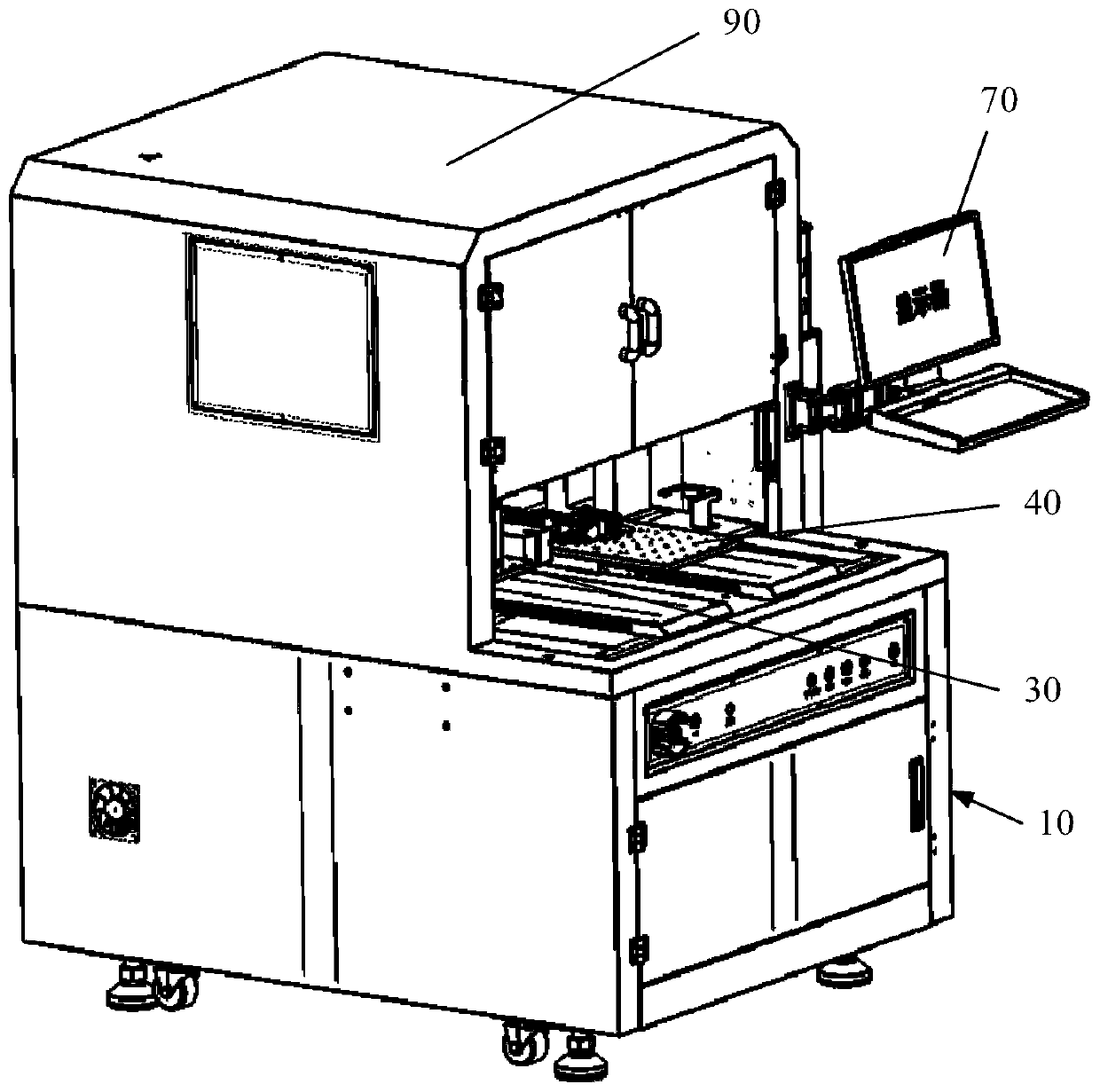 Double-station adhesive dispensing detector and adhesive dispensing detection method