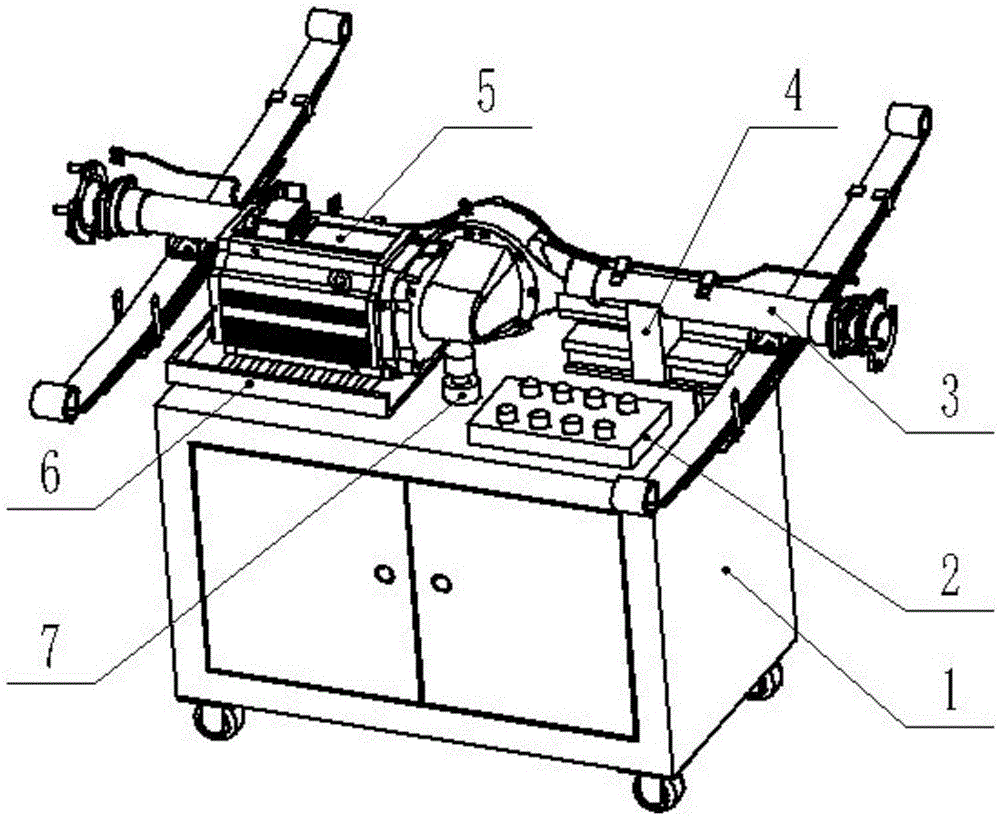 Dispensing table for rear axle assembly of electric vehicle