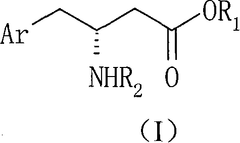 Method for preparing R-beta-aminobenzene butyric acid derivative