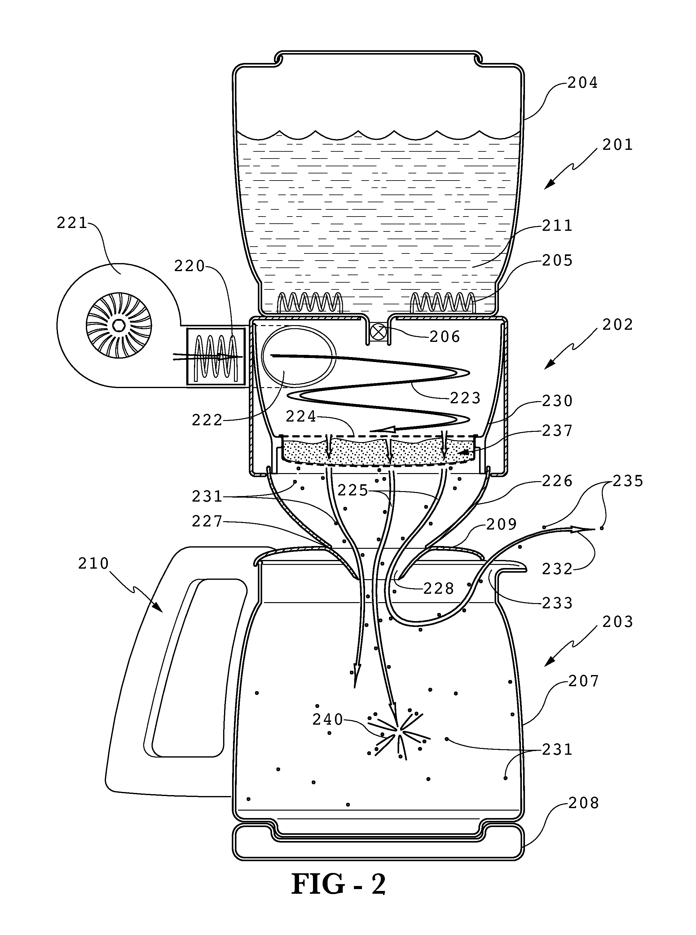 Method of manufacturing partially roasted coffee beans and a combination roasting and brewing device