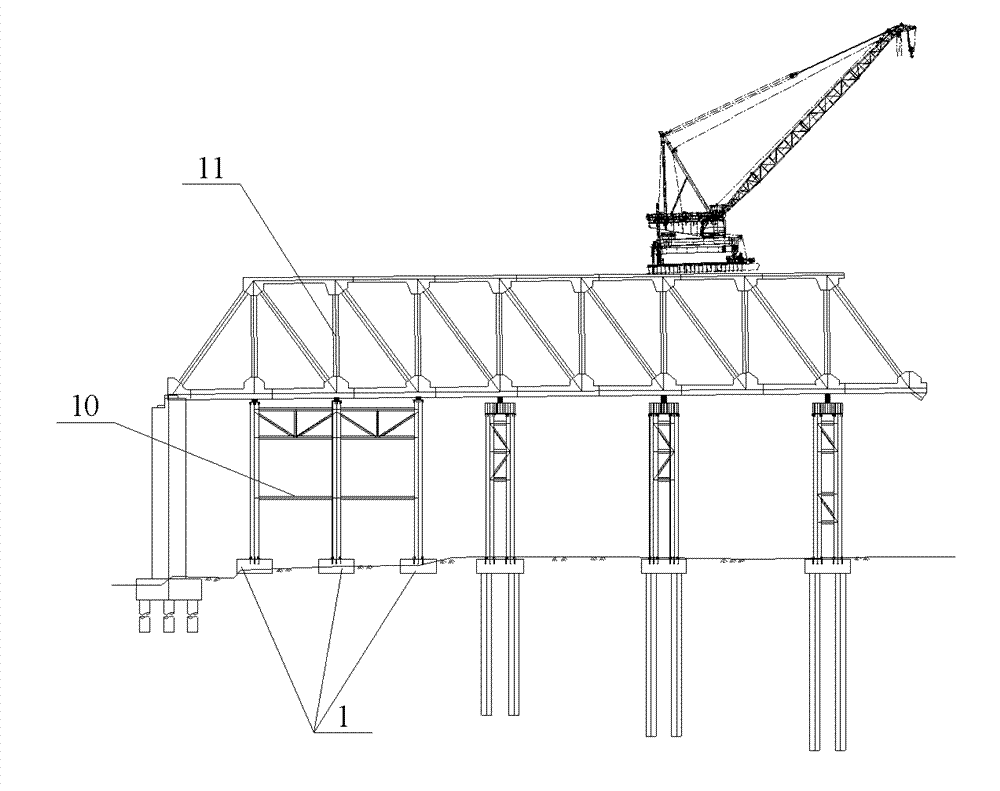 Ballasting method in large-span girder cantilever construction
