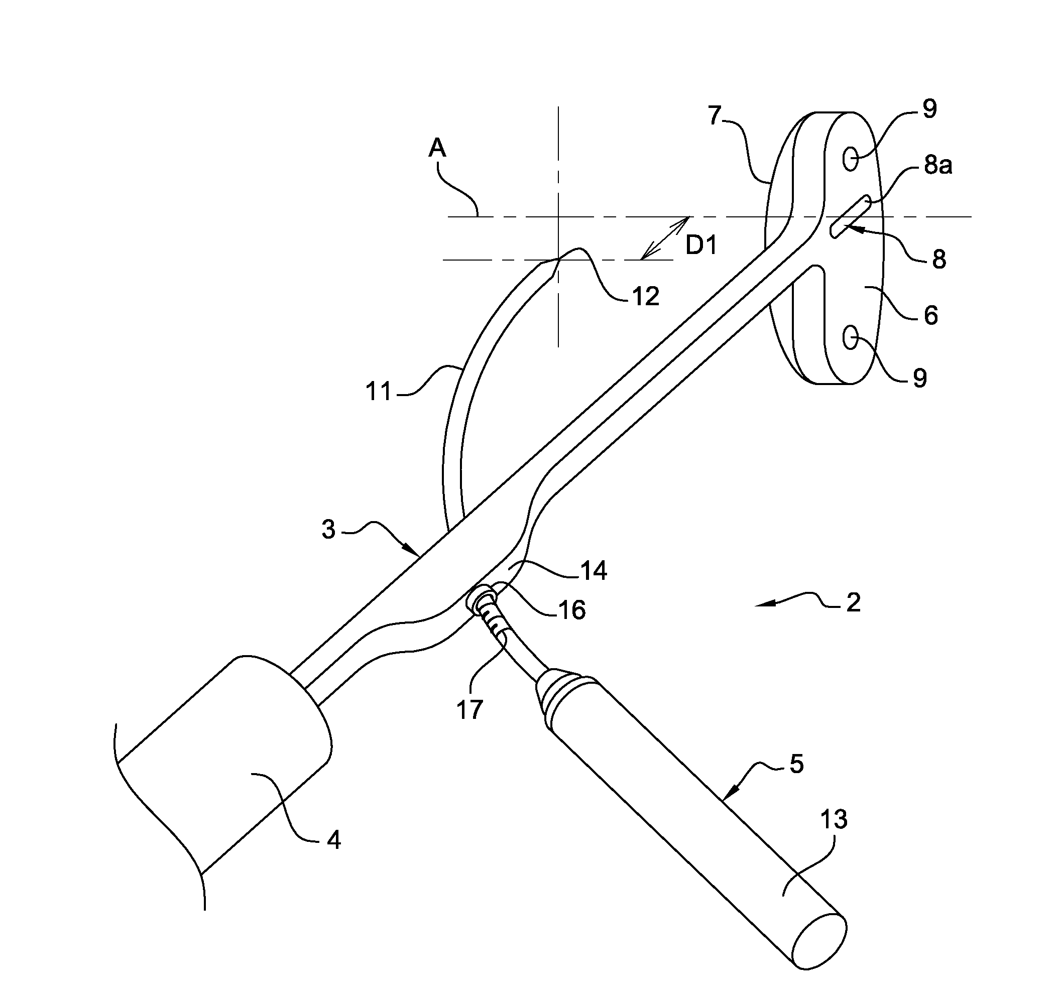 Device for guiding piercing tools for placing a glenoid implant