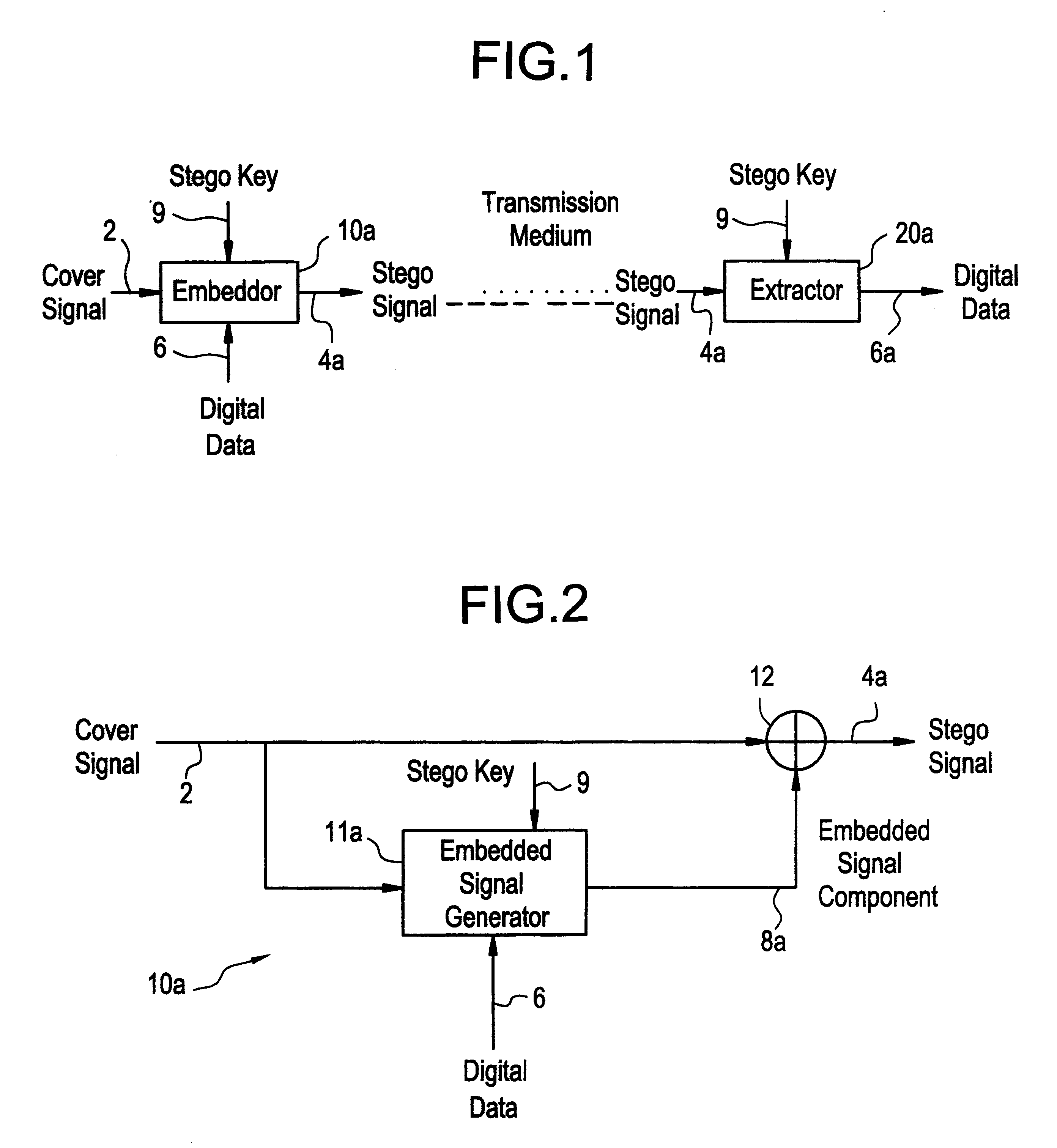 Apparatus and method for embedding and extracting information in analog signals using distributed signal features