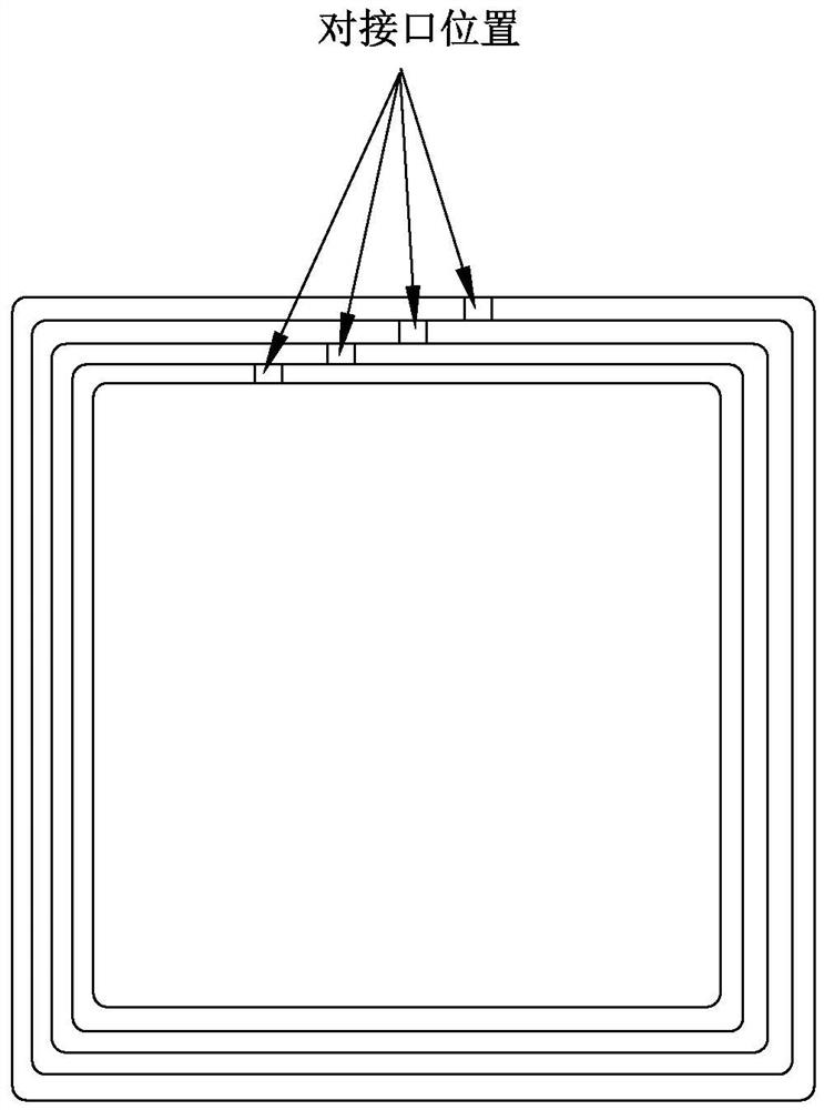 A method for forming a square, equal-section, and large-size composite material box