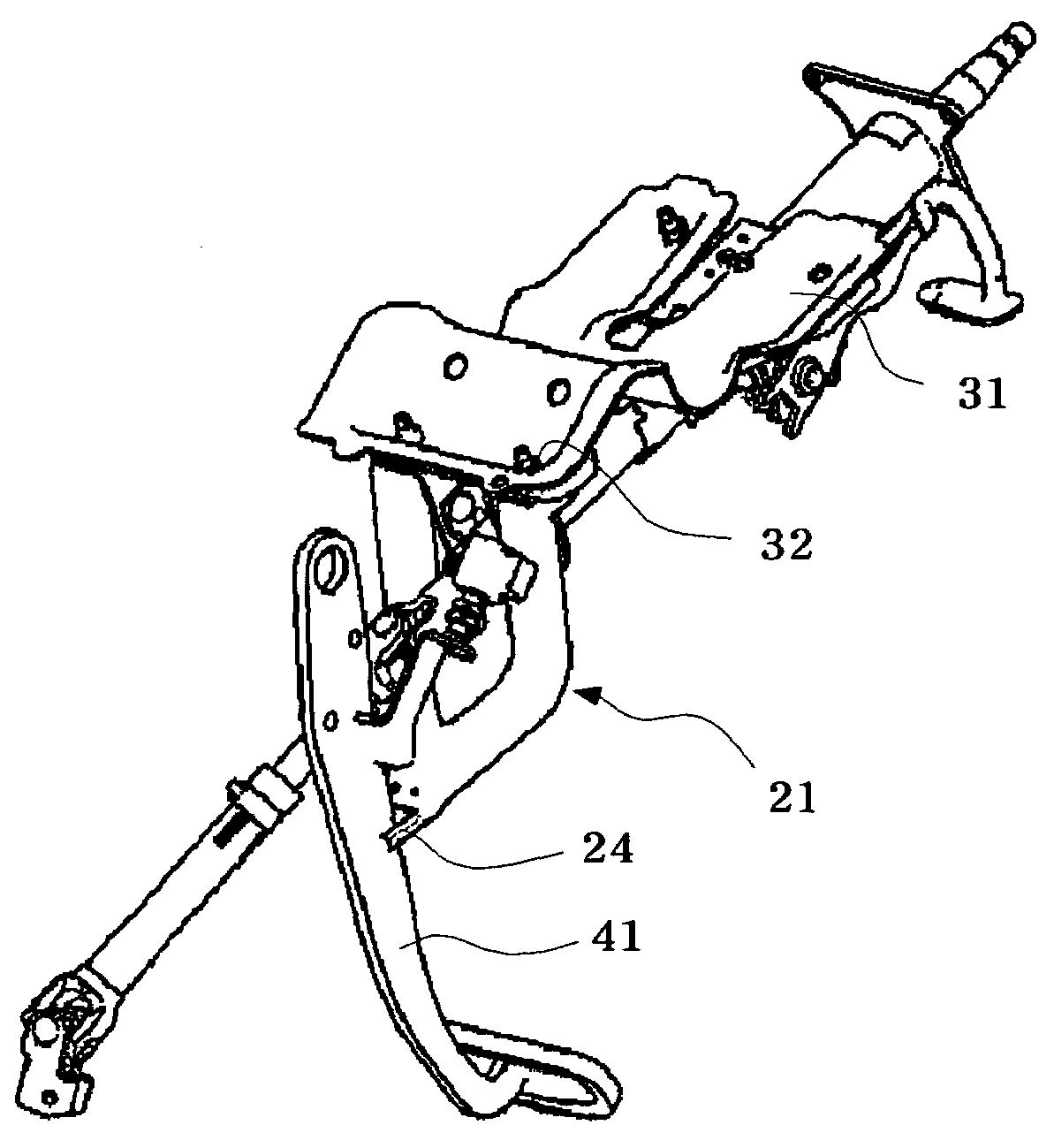 Structure for protecting brake pedal from impact