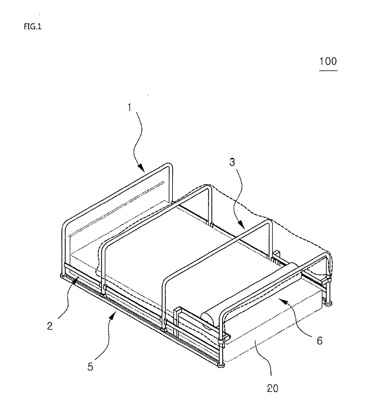 Sleeping compartment frame