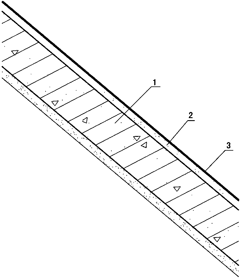 Temperature-keeping, ventilating and energy-saving dry-method structure of slope roof and construction method thereof