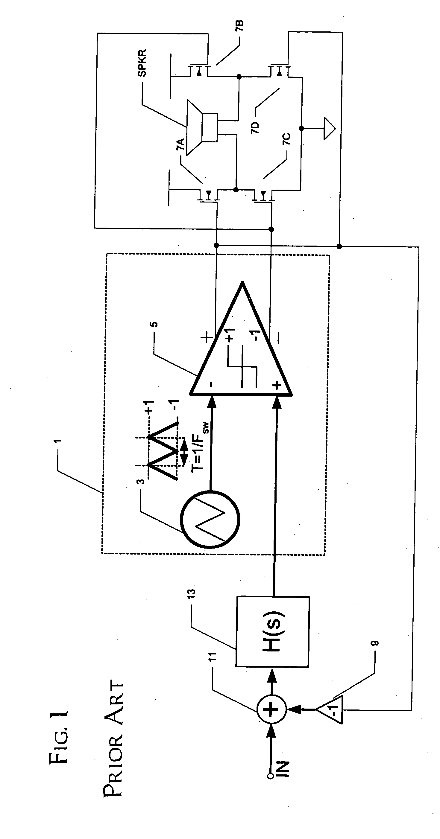 Detection of DC output levels from a class D amplifier