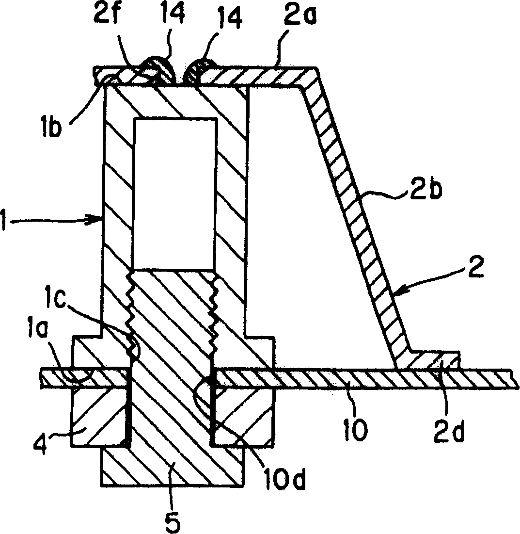 Pipe nut supporting structure