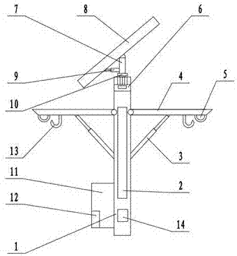 Solar street lamp with angle adjustable