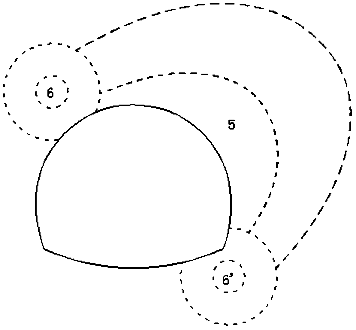 Excavation and support method of asymmetric squeezing type deformation tunnel