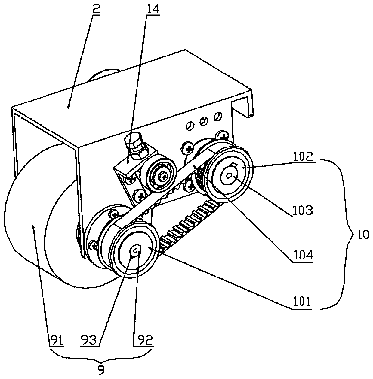 Four-wheel wall-climbing robot with curved surface adsorption function and use method thereof