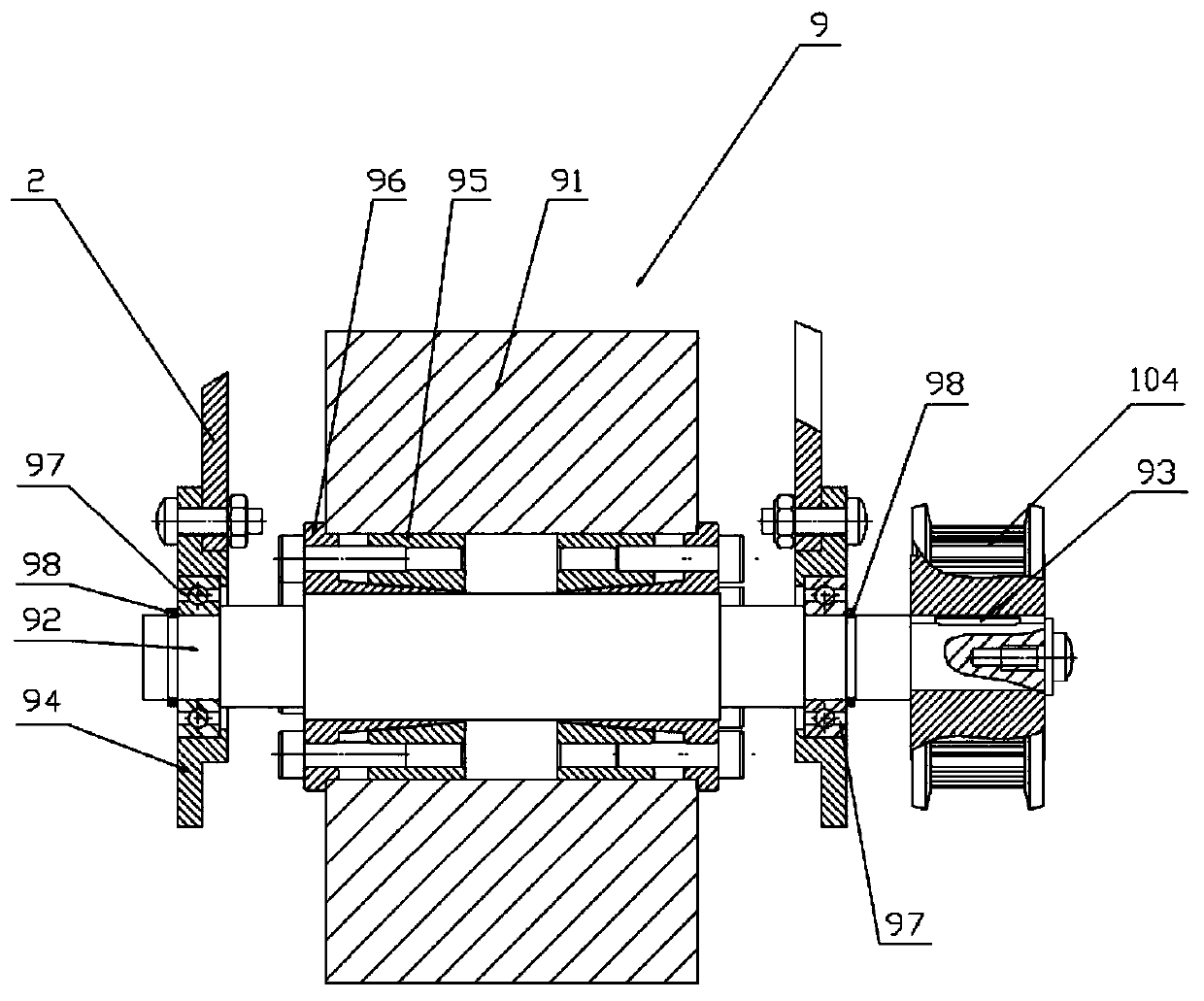 Four-wheel wall-climbing robot with curved surface adsorption function and use method thereof