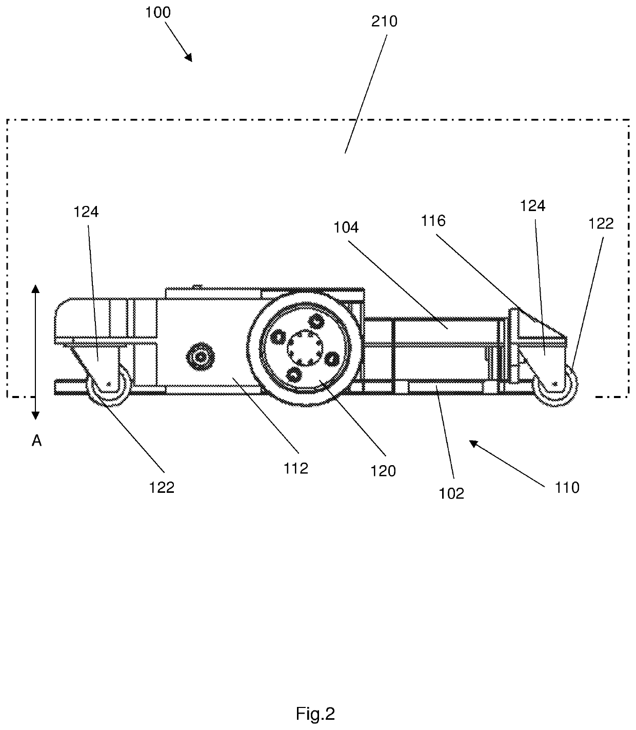 Suspension system for an automated guide vehicle