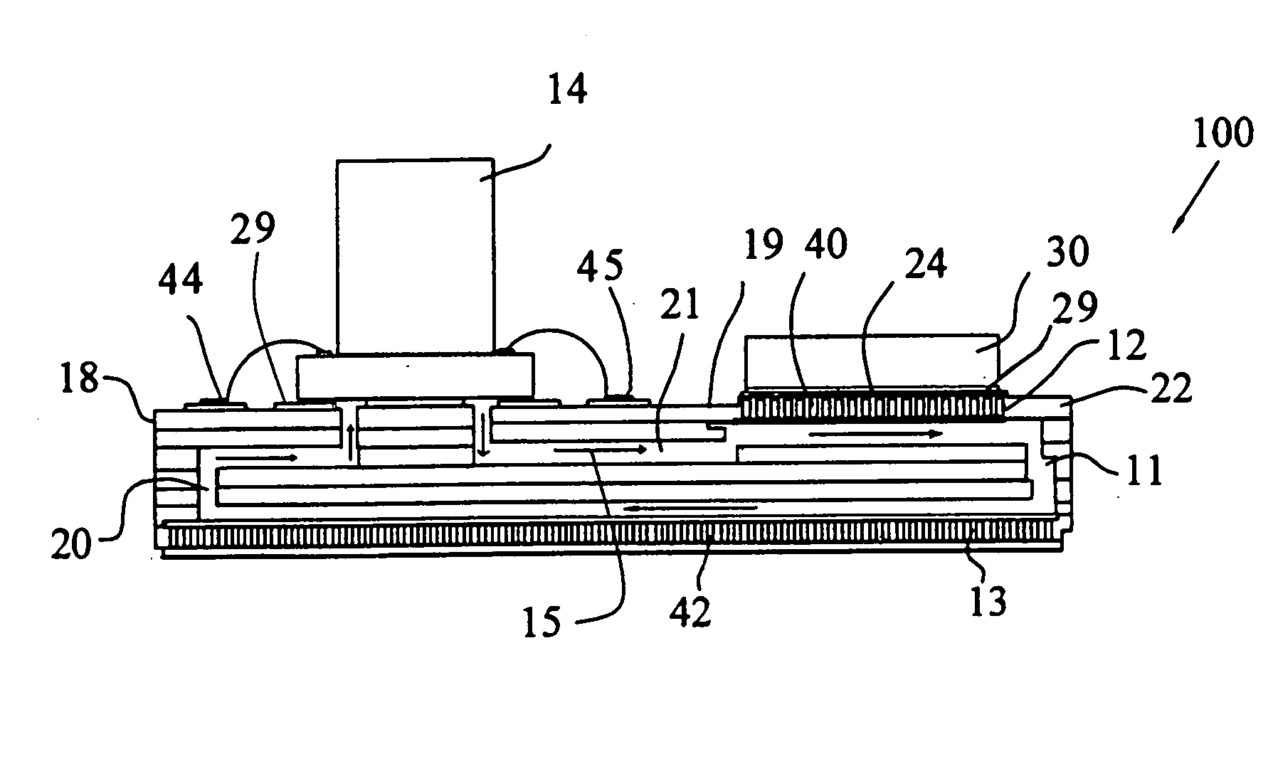 Integrated cooling system for electronic devices