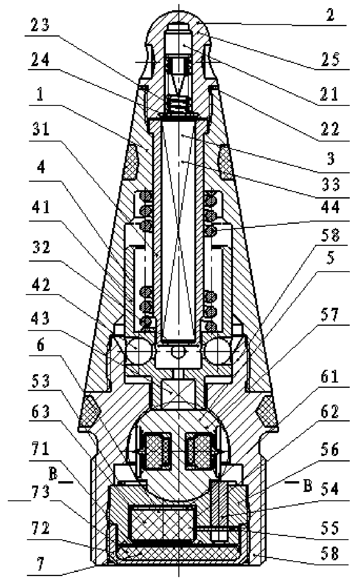 Anti-hail and rain-increasing bomb time detonation fuze for anti-aircraft artillery with centrifugal self-destruct function