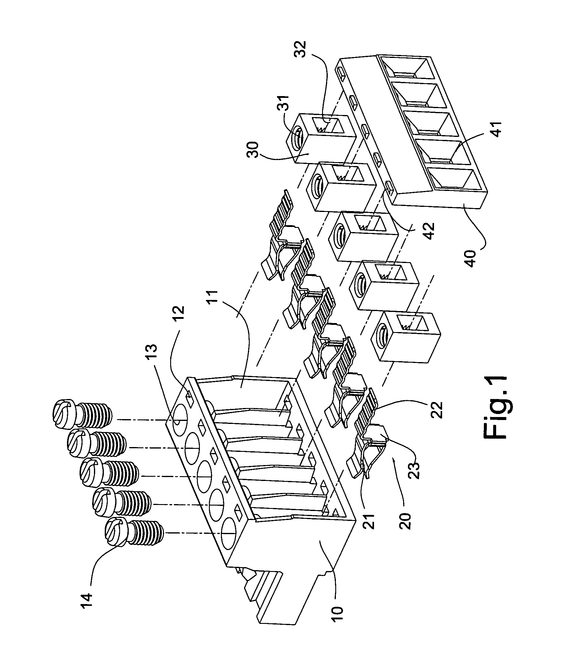 Terminal table fastener