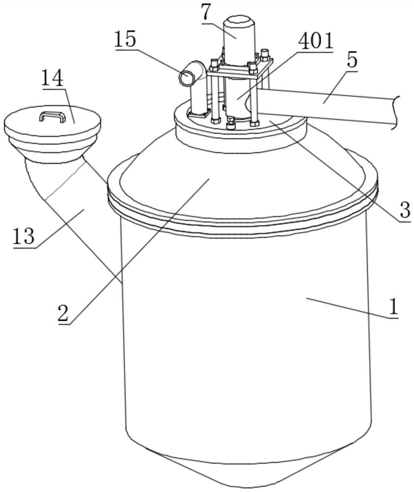 An agricultural biogas digester with dredging function