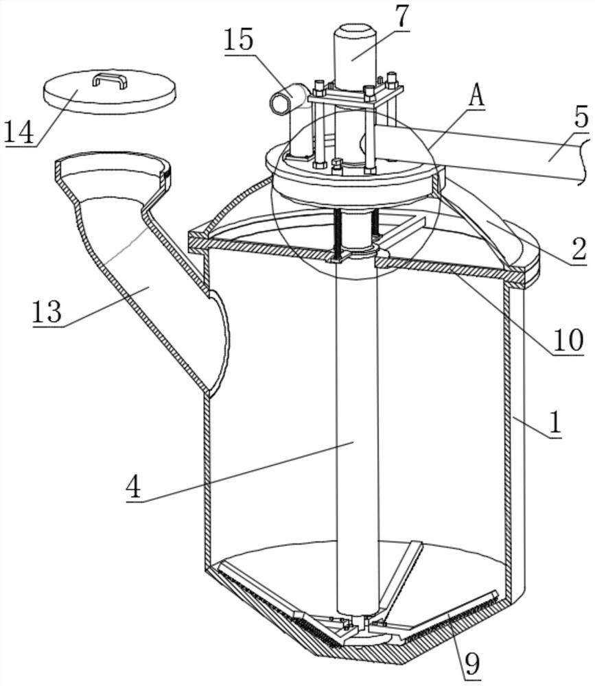 An agricultural biogas digester with dredging function