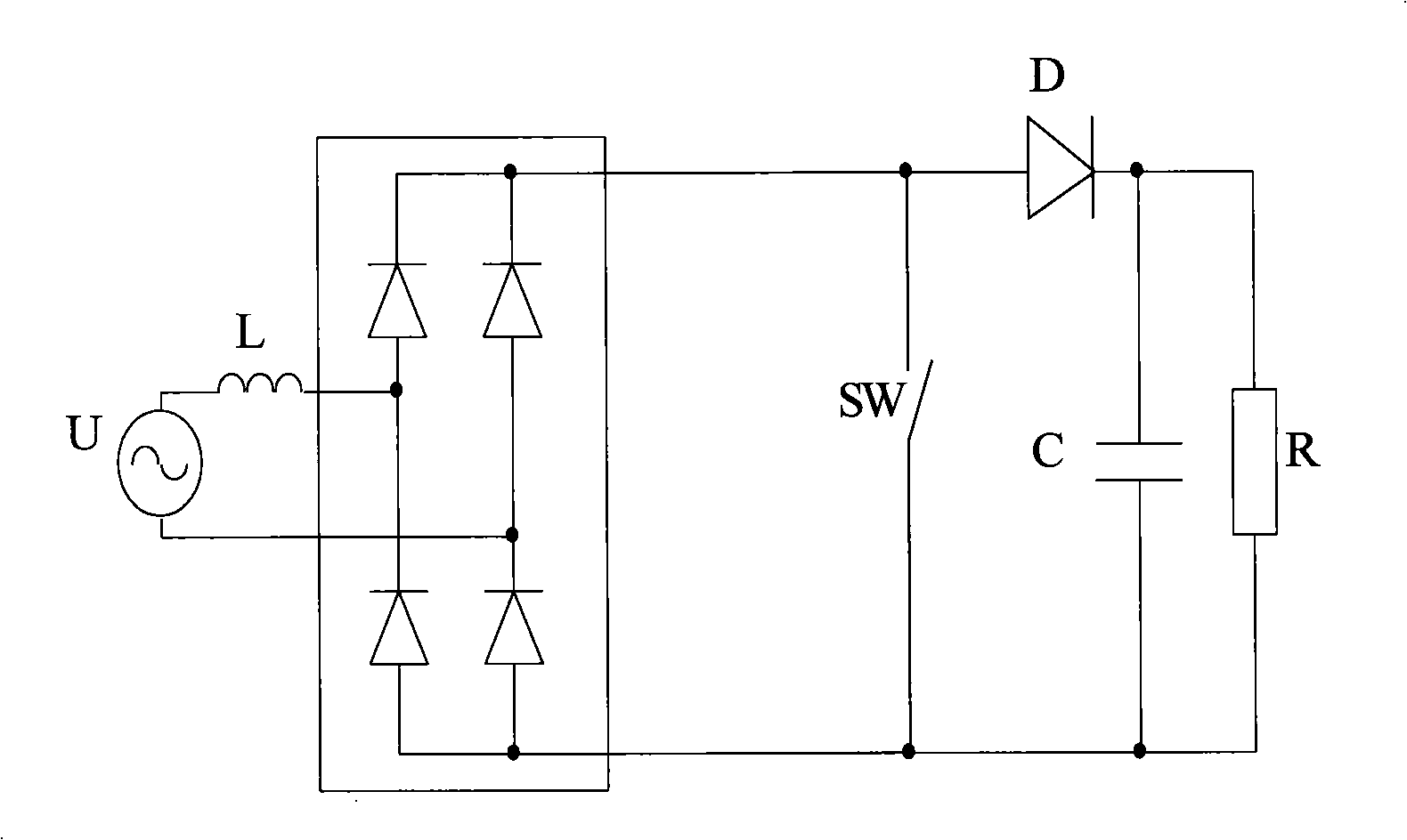Circuit for correcting part active power factor