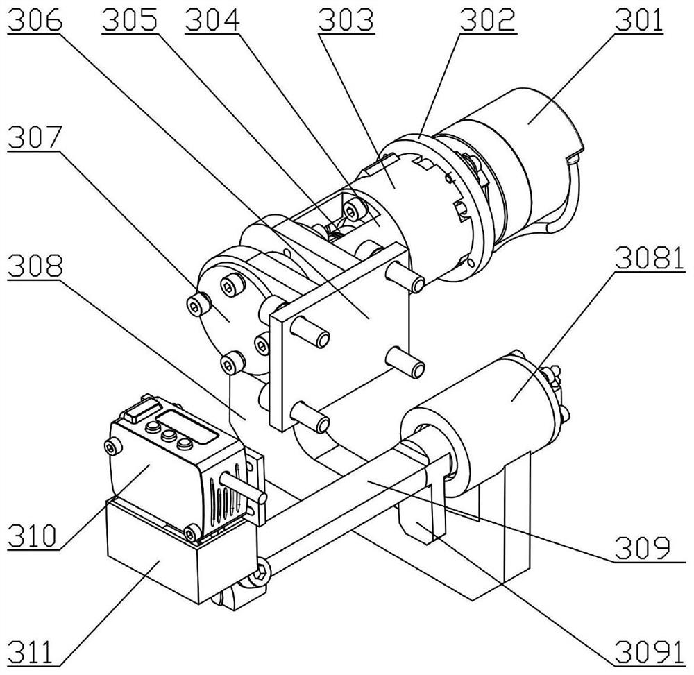 Round corner measuring mechanism for glass production line