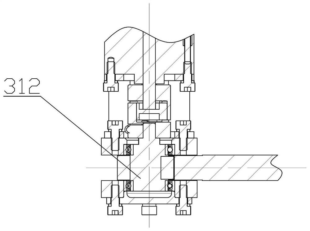 Round corner measuring mechanism for glass production line