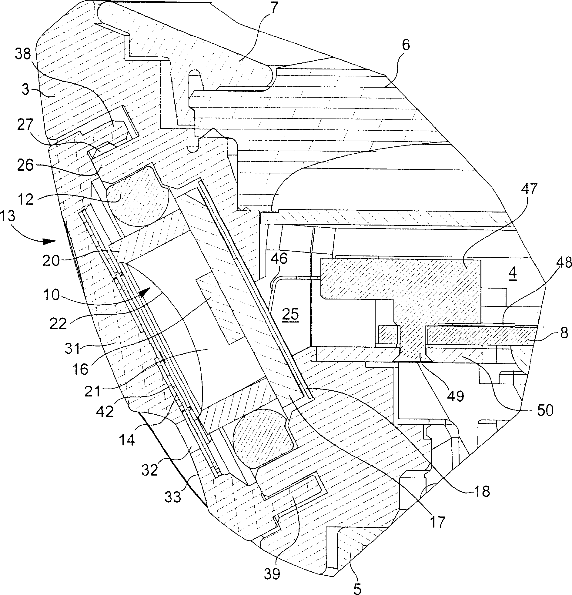 Portable electronic appliance including a pressure sensor