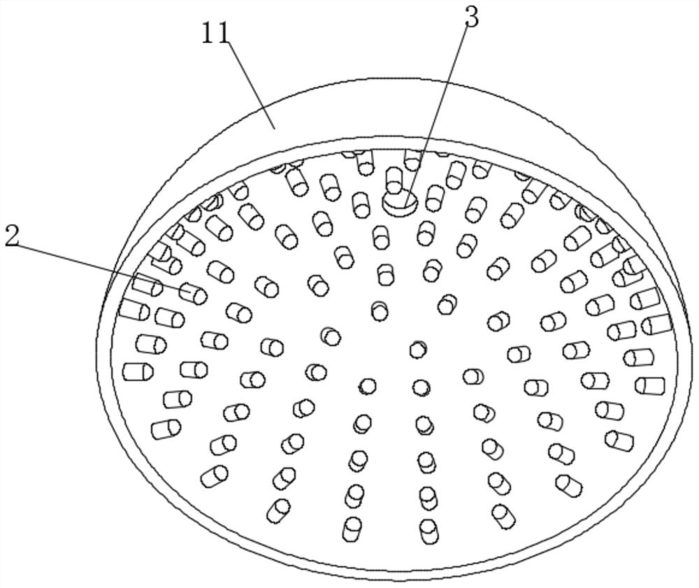 Scatter-point recombination mold for one-time molding of spherical plastic net
