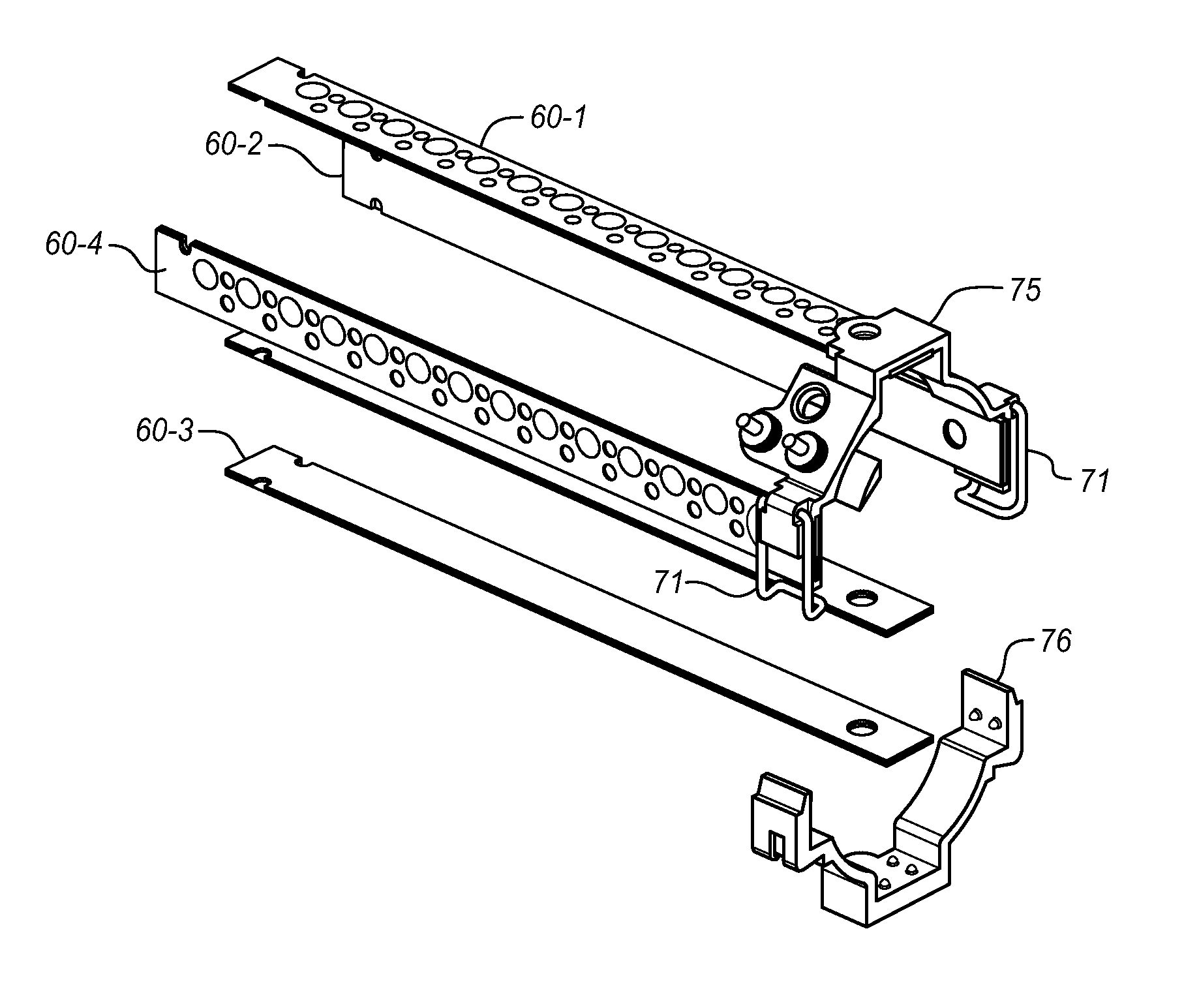 System for providing electrical power to accessories mounted on the powered