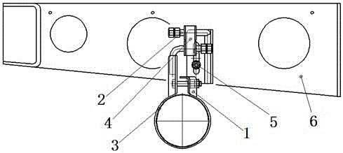 Automotive tail pipe fixing method and flexible fixed support component