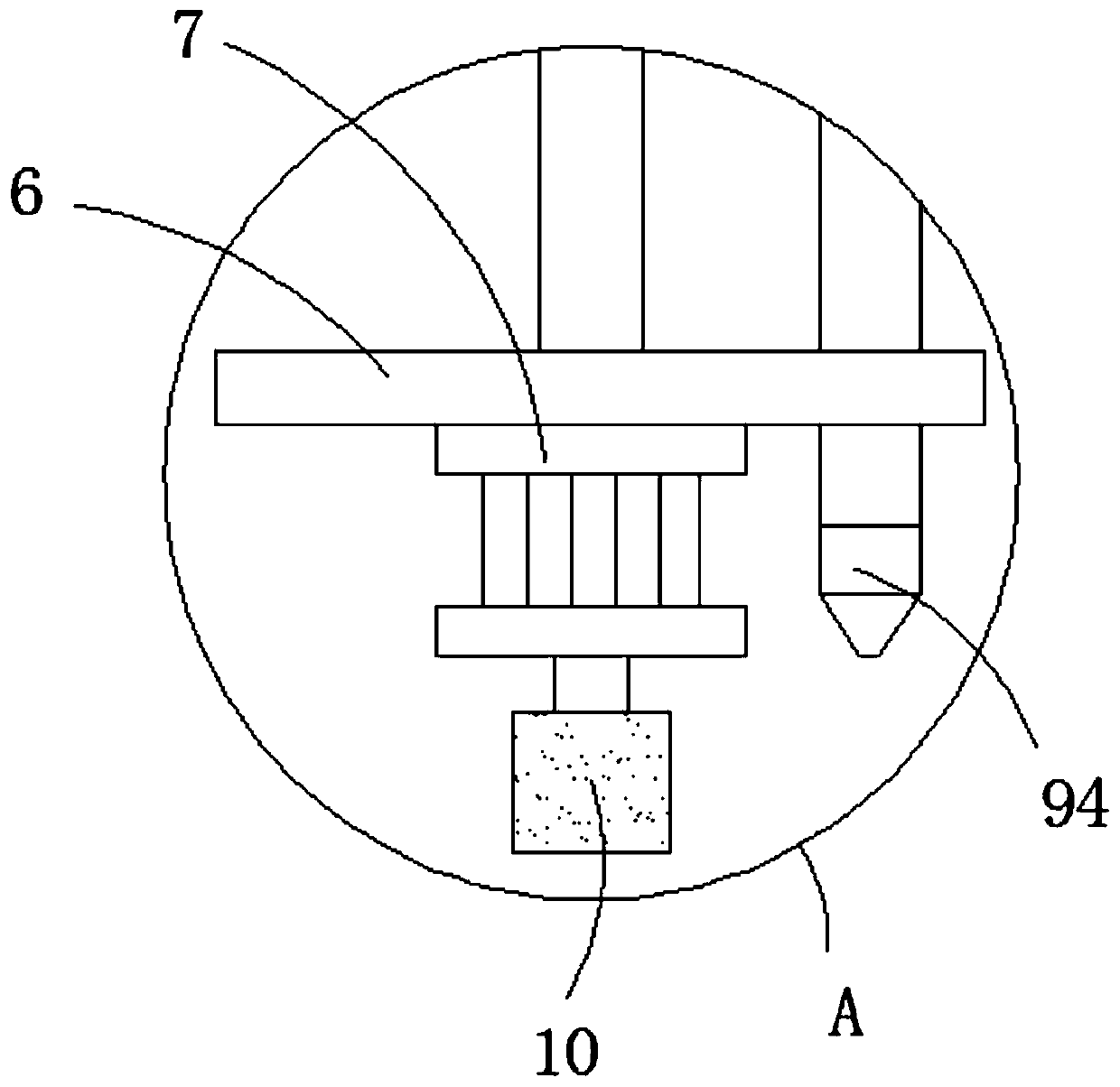 High-efficiency pretreatment device for motor shell inner side surface rough machining