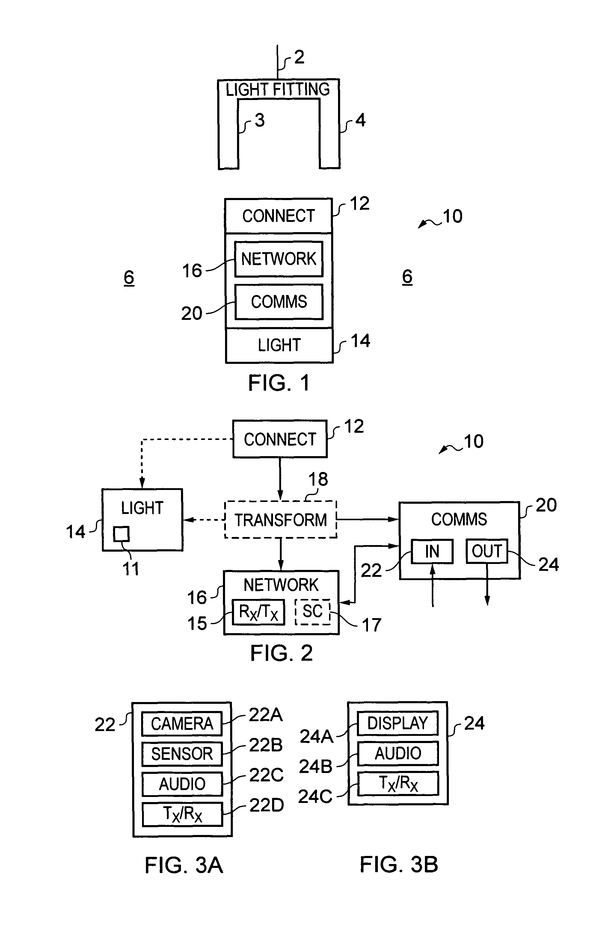 Light fitting apparatus interfacing with a data communications network