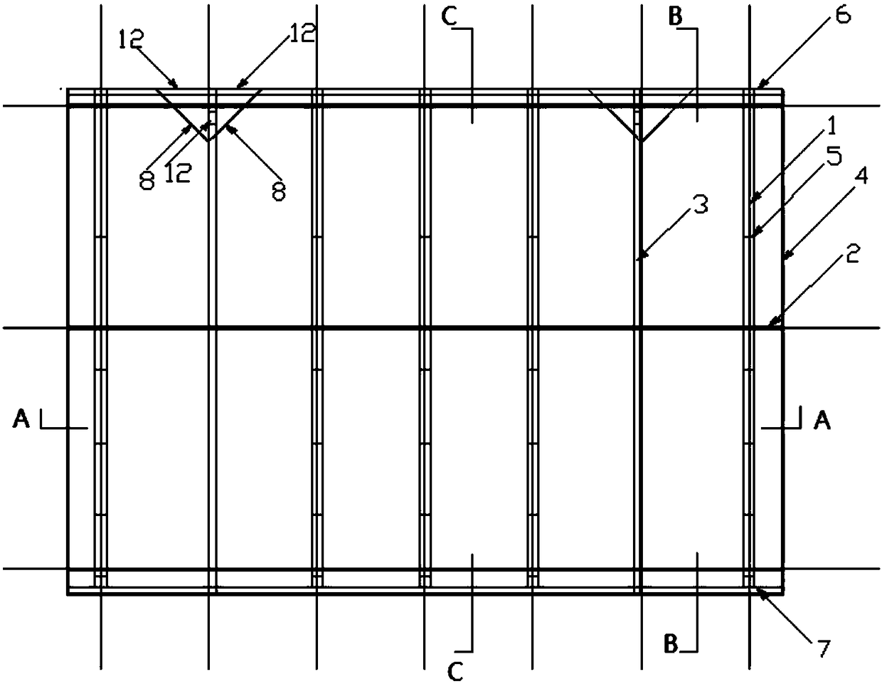 A light-steel keel composite wood wool panel for external hanging wall panel and manufacturing method thereof