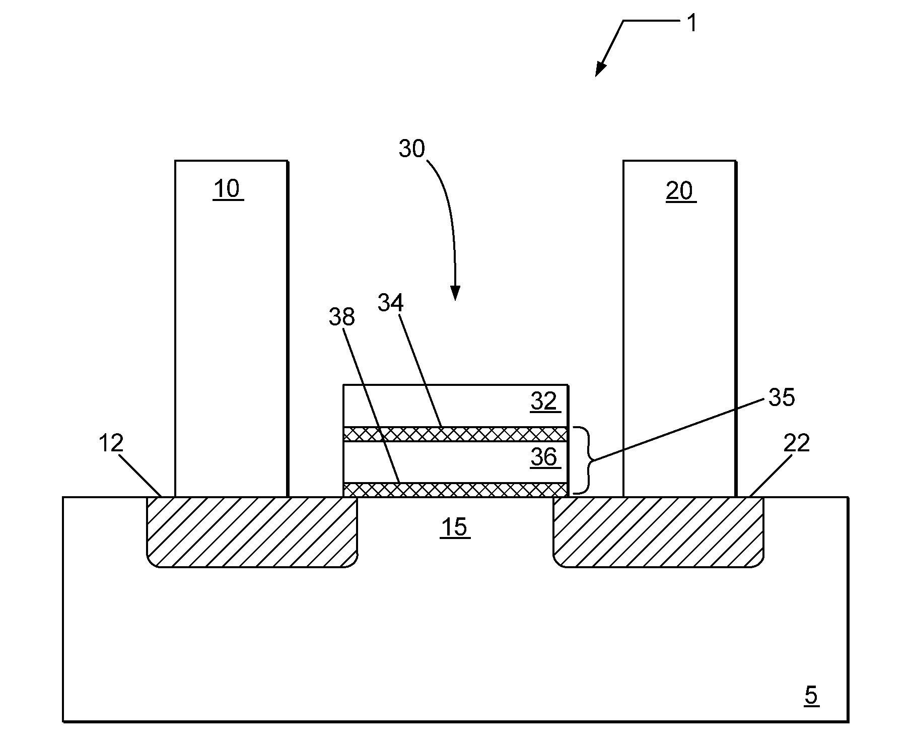 Material infusion in a trap layer structure using gas cluster ion beam processing