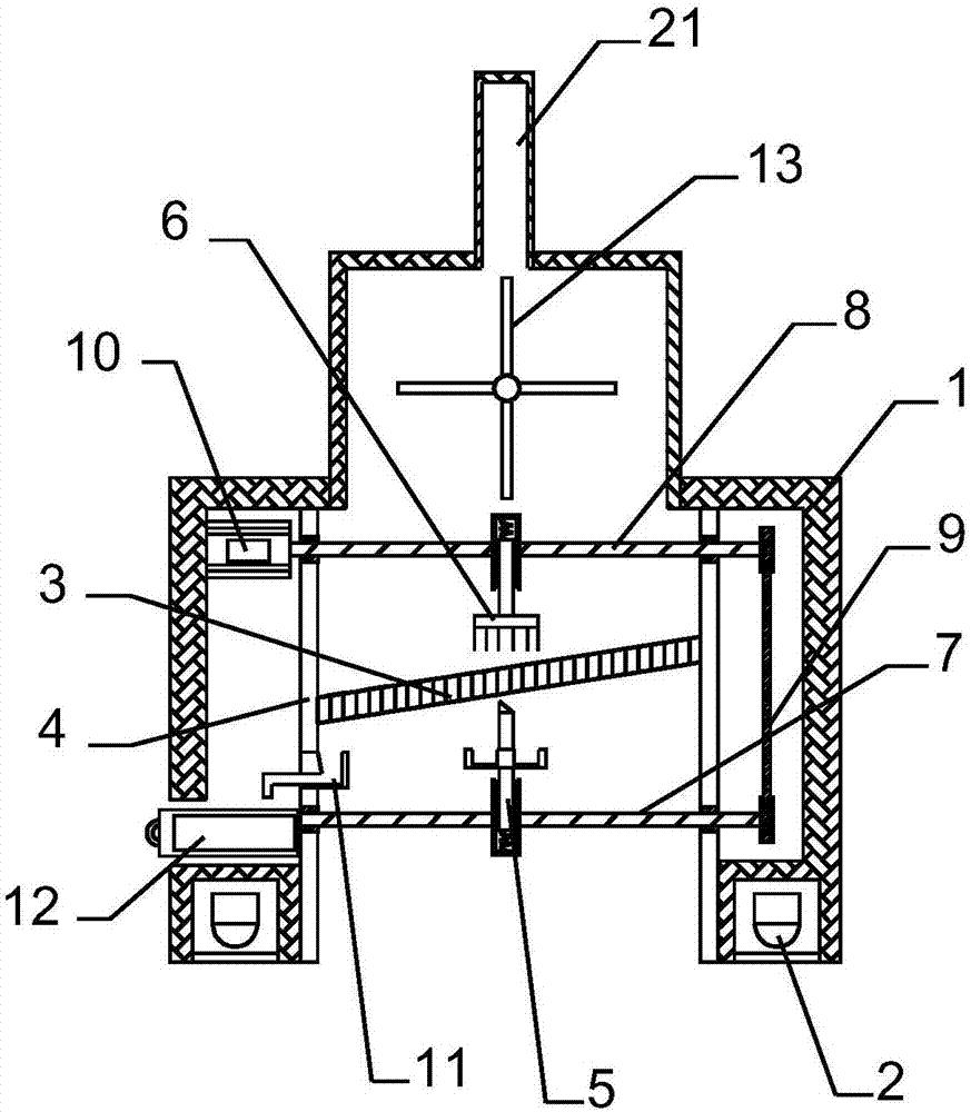 Smoke exhaust ventilator with oil filter net capable of being automatically cleaned