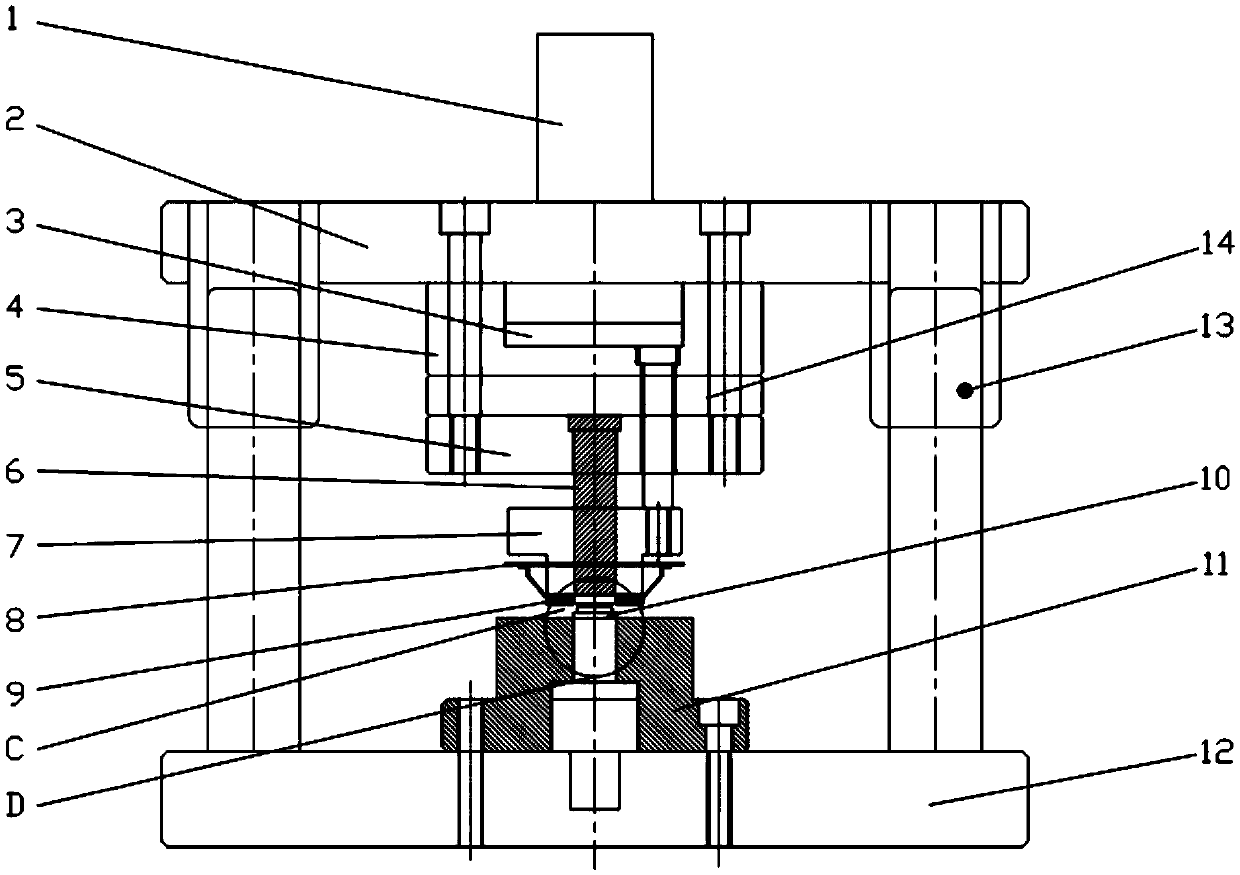 A rapid riveting process for washer and basin frame